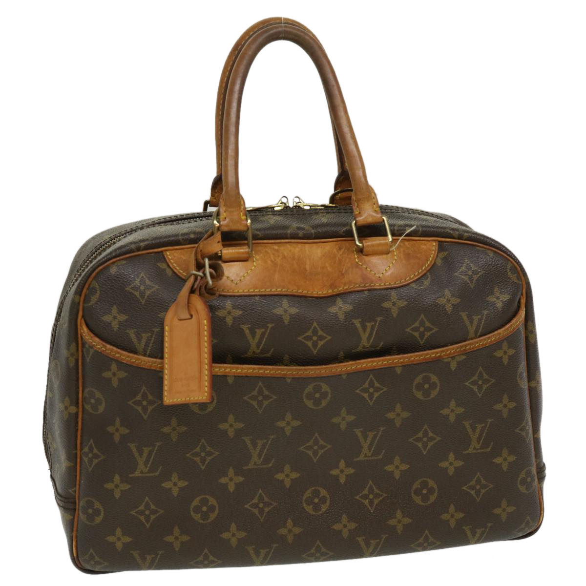 Louis Vuitton Monogram Deauville Hand Bag M47270 Lv Auth Bs1196